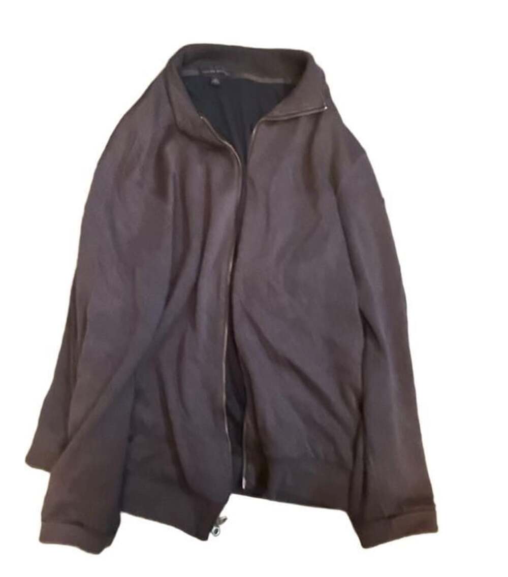 Banana Republic Full Zip Sweater Size L Brown Cotton Mock Neck Jacket